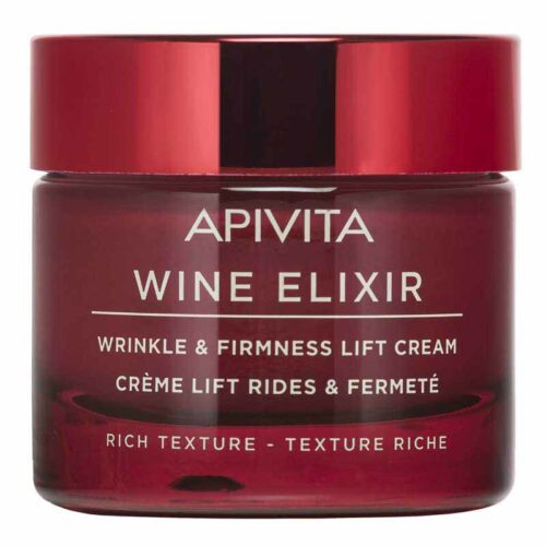 APIVITA WINE ELIXIR ΑΝΤΙΡΥΤΙΔΙΚΗ ΚΡΕΜΑ ΓΙΑ ΣΥΣΦΙΞΗ & LIFTING ΠΛΟΥΣΙΑΣ ΥΦΗΣ με πολυφαινόλες από αμπέλια Σαντορίνης