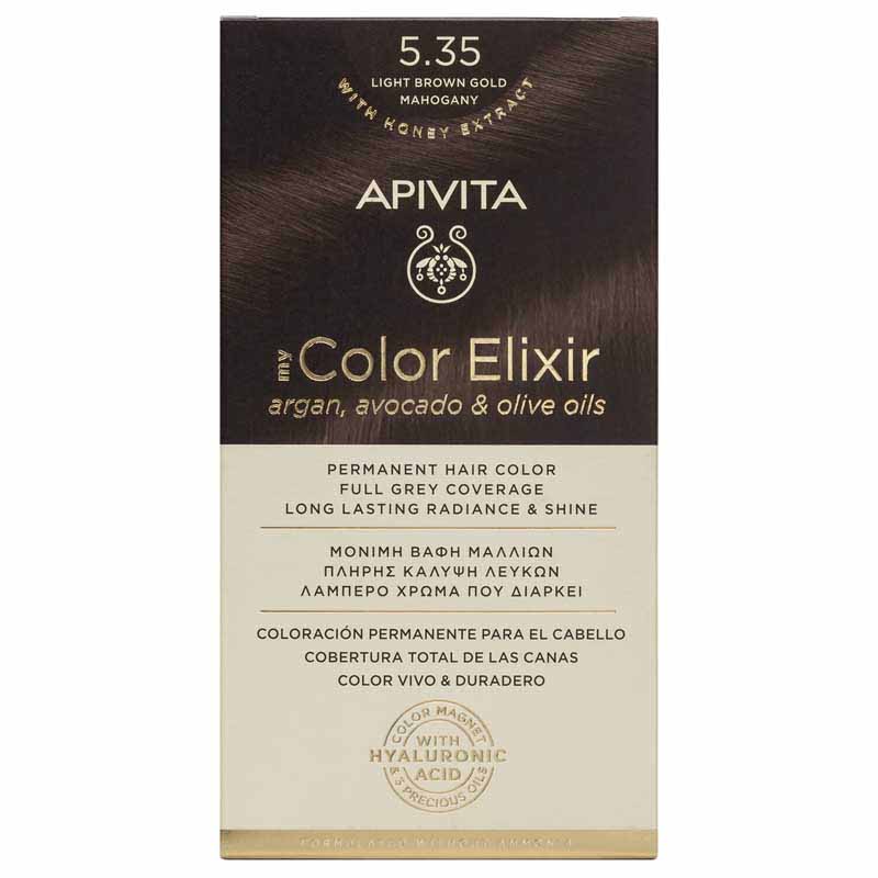 251430 APIVITA MY COLOR ELIXIR N5.35 Καστανό ανοιχτό μελί μαονί pharmabest 1