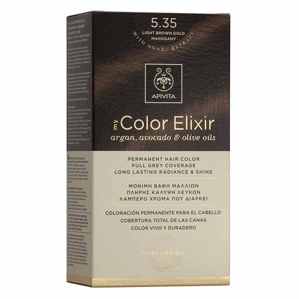 251430 APIVITA MY COLOR ELIXIR N5.35 Καστανό ανοιχτό μελί μαονί pharmabest 2