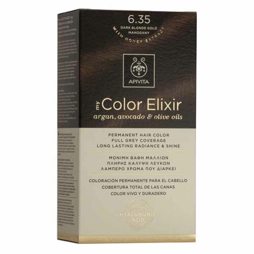 251431 APIVITA MY COLOR ELIXIR N6.35 Ξανθό σκούρο μελί μαονί pharmabest 2