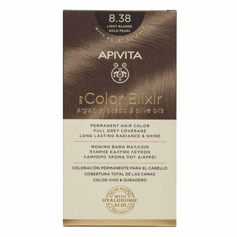 251433 APIVITA MY COLOR ELIXIR N8.38 Ξανθό ανοιχτό μελί περλέ pharmabest 1