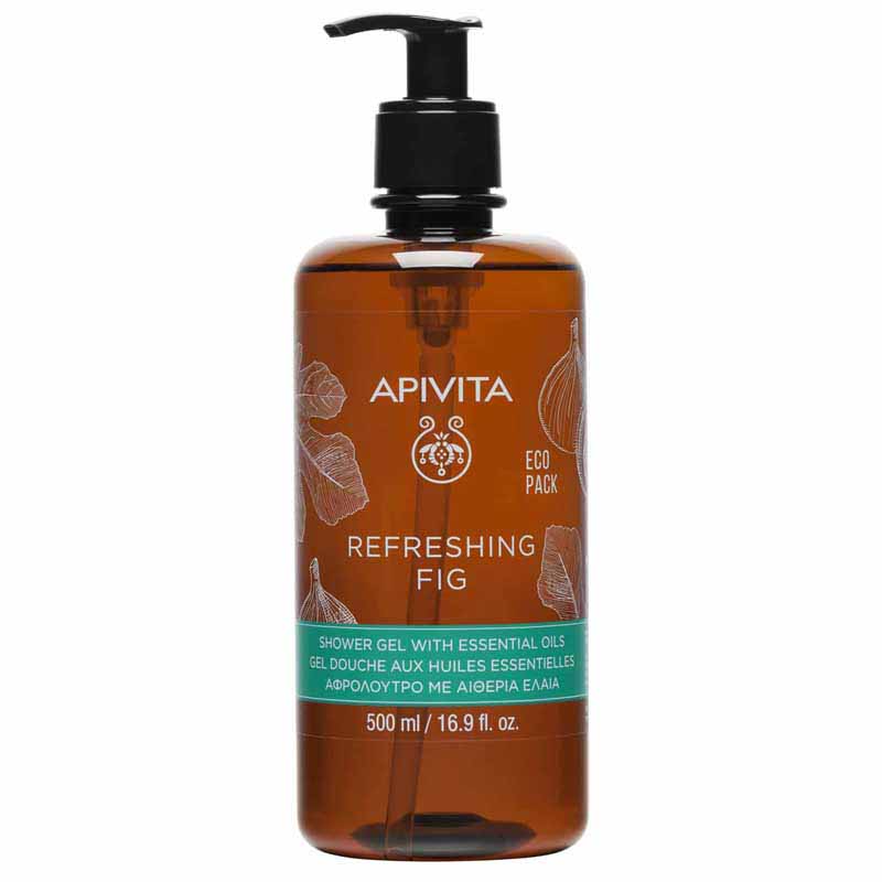 252248 APIVITA ECO PACK REFRESHING FIG ΑΦΡΟΛΟΥΤΡΟ με Αιθέρια Έλαια Σύκο 500ml pharmabest 1
