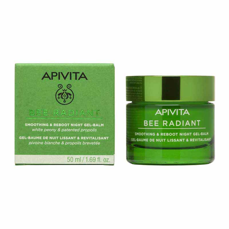 Η Apivita Bee Radiant Gel-Balm Νύχτας αναζωογονεί την επιδερμίδα ενυδατώνοντας την και προσφέροντας της ξεκούραστη και λαμπερή επιδερμίδα