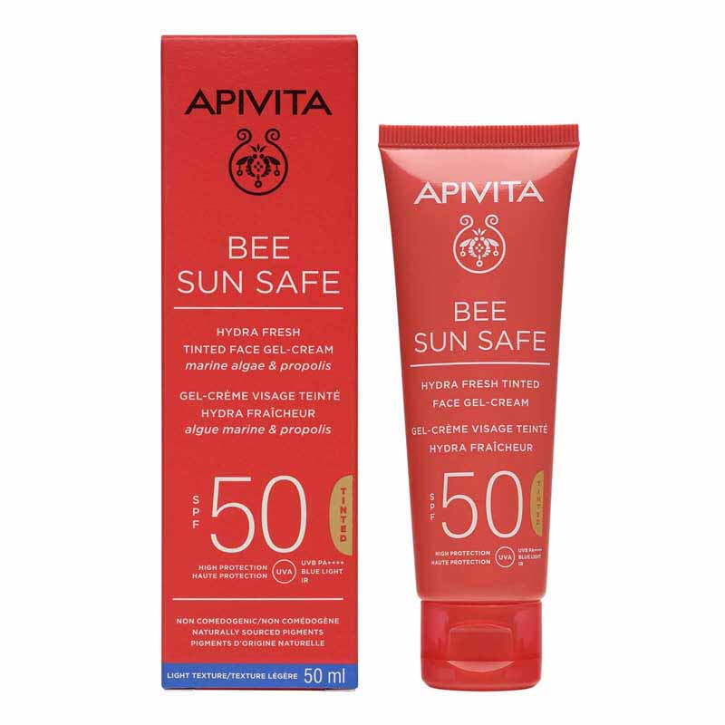 257908 APIVITA ΕΝΥΔΑΤΙΚΗ ΚΡΕΜΑ GEL ΠΡΟΣΩΠΟΥ SPF50 με χρώμα 50ml pharmabest 2