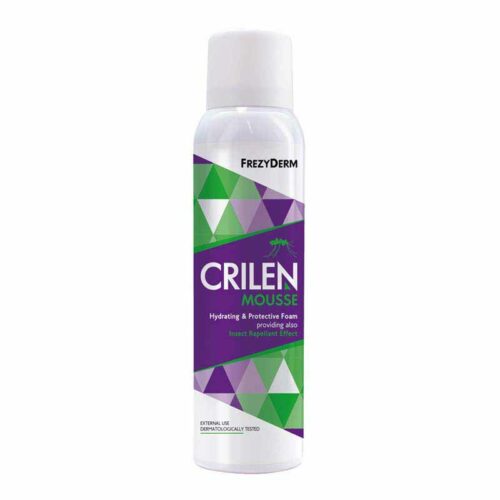 Ενυδατικός αφρός FREZYDERM Crilen Mousse εμπλουτισμένο με συνδυασμό ενεργών συστατικών που κρατούν τα έντομα μακριά