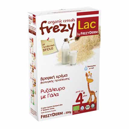 FREZYDERM FREZYLAC Βιολογική Κρέμα Βρεφική Ρυζάλευρο με Γάλα 200gr