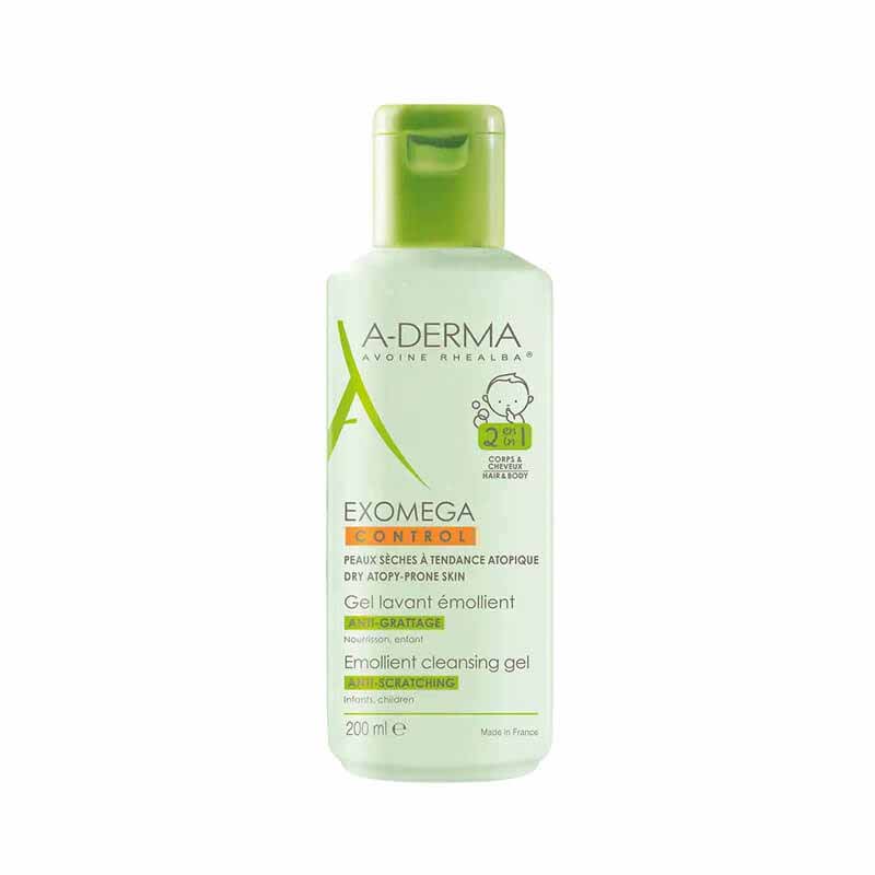 249221 A DERMA Exomega Control gel lavant emollient 2 en 1 200ml Pharmabest