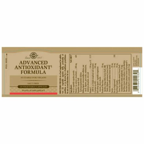 301045 SOLGAR Advanced Antioxidant Formula Vegetable 30caps 2 Pharmabest