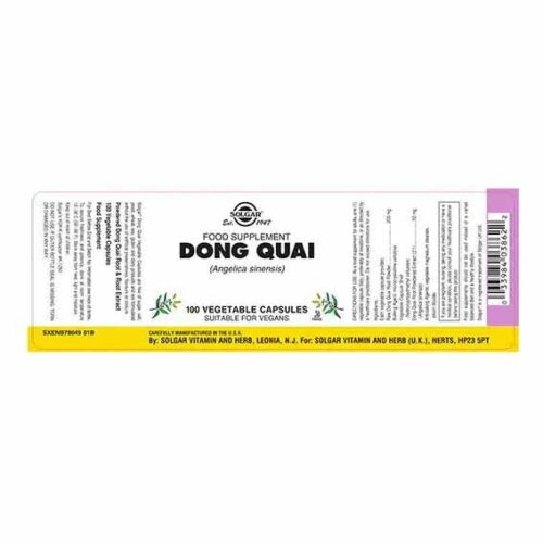 309988 SOLGAR Dong Quai Vegetable 100caps 2 Pharmabest