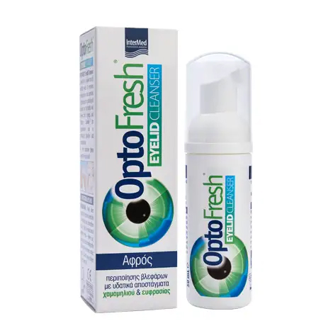 5205152005704 InterMed Optofresh Eyelid Cleanser 50ml Pharmabest