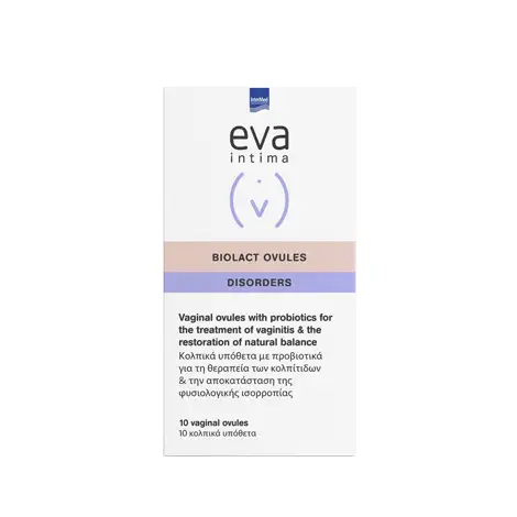 5205152012542 InterMed Eva Intima Biolact Ovules 10 Vag. Ov. Pharmabest