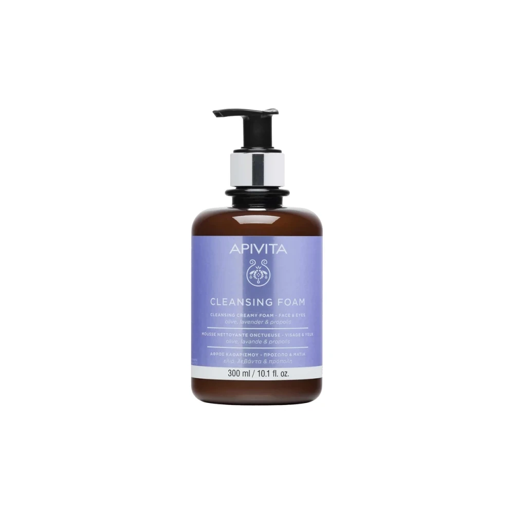 Apivita Cleansing Foam Κρεμώδης Αφρός Καθαρισμού Για Πρόσωπο & Μάτια 300ml