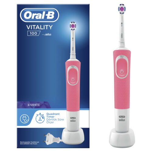 4210201266853 Oral B Vitality 100 Ροζ Ηλεκτρική Οδοντόβουρτσα Pharmabest 1