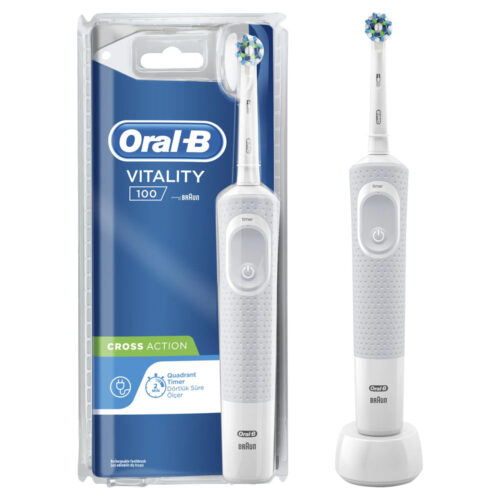 4210201266877 Oral B Vitality 100 Λευκή Ηλεκτρική Οδοντόβουρτσα Pharmabest 1