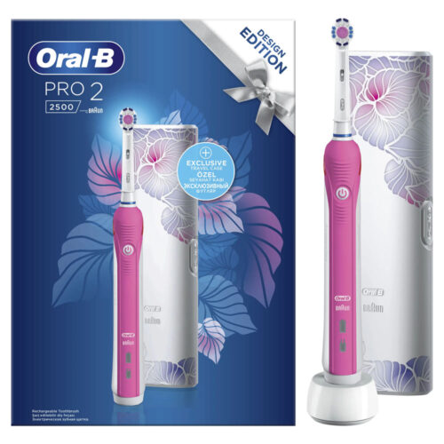 4210201319351 Oral B Pro 2 2500 Ροζ Design Edition Ηλεκτρική Οδοντόβουρτσα Pharmabest 1