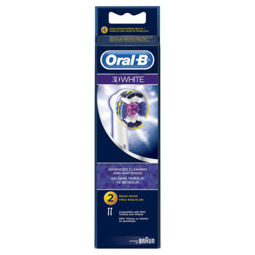 4210201757757 Oral B 3D White Ανταλλακτικές Kεφαλές Ηλεκτρικής Οδοντόβουρτσας 2τμχ Pharmabest 1