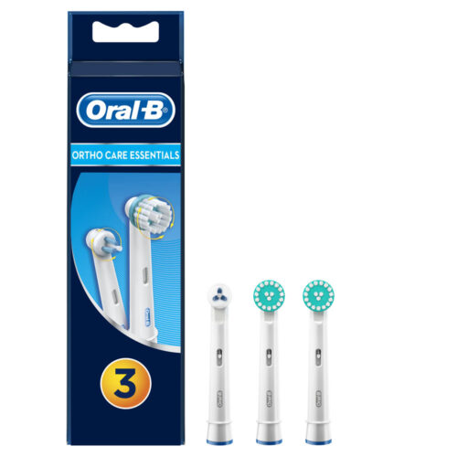 4210201849735 Oral B Ortho Care essentials Ανταλλακτικές Kεφαλές Ηλεκτρικής Οδοντόβουρτσας 3τμχ Pharmabest 1