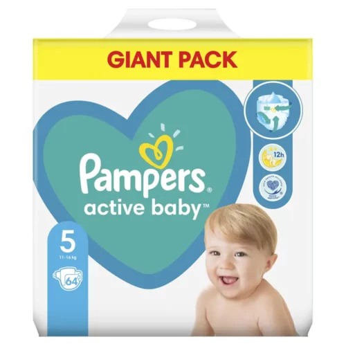 8001090949974 Pampers Active Baby Πάνες Μεγ. 5 11 16kg 64 Πάνες Pharmabest 1