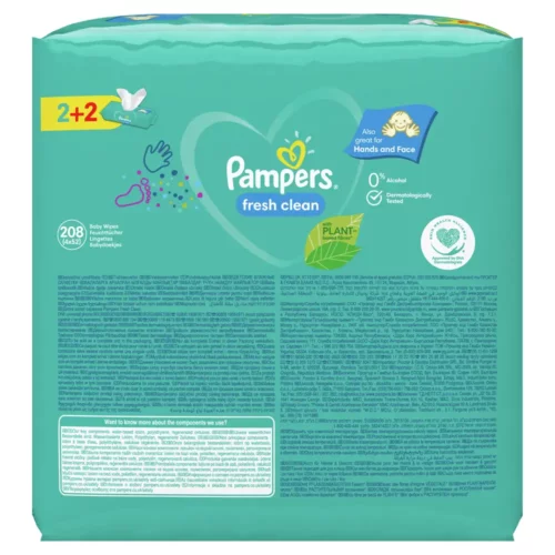 8001841078090 Pampers Fresh Clean Μωρομάντηλα 4 x 52 208 Τεμ Pharmabest 3