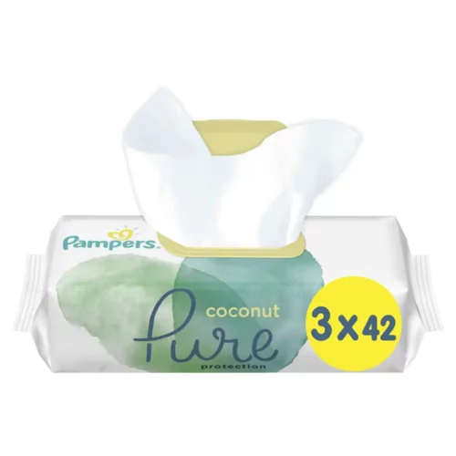 8001841708942 Pampers Pure Coconut Μωρομάντηλα 3 x 42 126 Τεμ Pharmabest 2