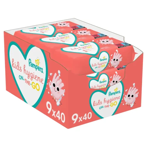 8006540222218 Pampers Kids Hygiene On The Go Υγρά Μαντηλάκια 9 x 40 480 Τεμ Pharmabest 1