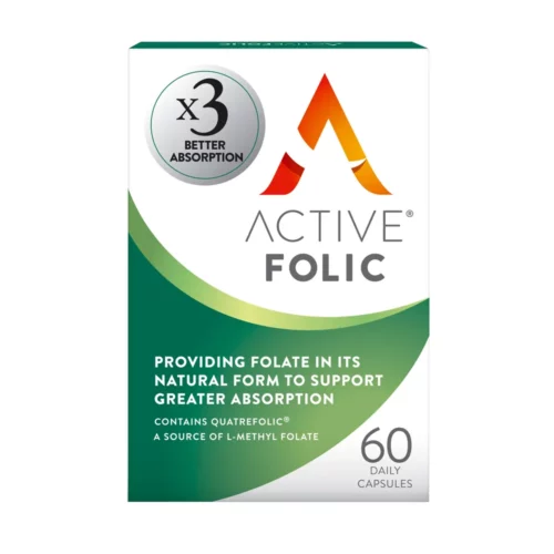 Active Folic, φολικό οξύ βιταμίνη συμπλέγματος Β την ανάπτυξη του μητρικού ιστού στην εγκυμοσύνη, ανοσοποιητικό, τη μείωση κόπωσης και τη ψυχολογία