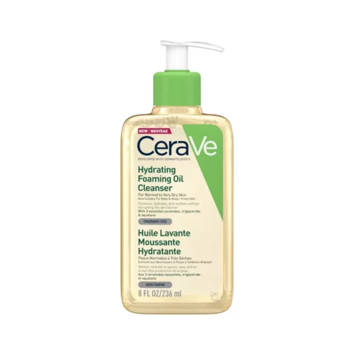 CeraVe Hydrating Foaming Oil Cleanser 236ml για Κανονικό έως πολύ ξηρό, ατοπικό, βρεφικό δέρμα καθαρισμός προσώπου και σώματος