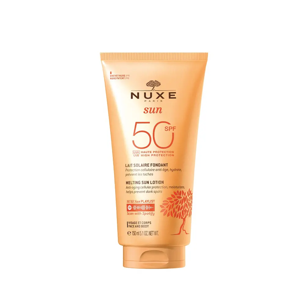 Nuxe Μelting Sun Lotion Αντηλιακό Γαλάκτωμα για πρόσωπο και σώμα SPF50 150ml