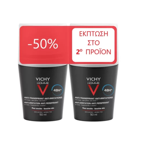 3433425000657 VICHY Homme 48h Deodorant Roll on for Sensitive Skin 50ml 50 Έκπτωση στο 2ο προϊόν