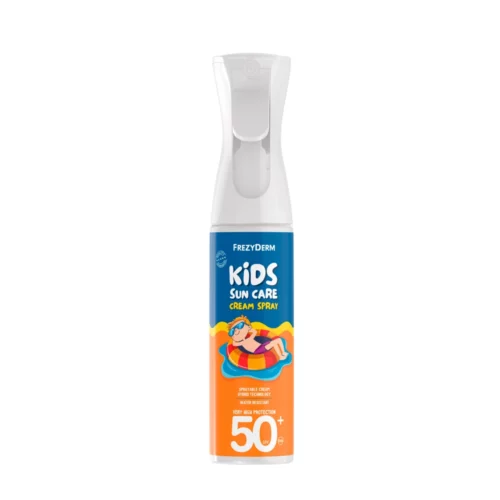 Παιδικό αντηλιακό FREZYDERM Kids Sun Care Cream Spray SPF50 πολύ υψηλής ηλιοπροστασίας σε μορφή ψεκάσιμης κρέμας σε συσκευασία 275ml