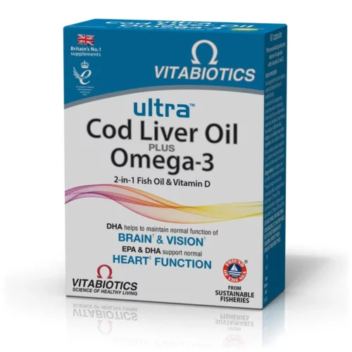 5021265222551 Vitabiotics ULTRA COD LIVER OIL 60 Caps 1