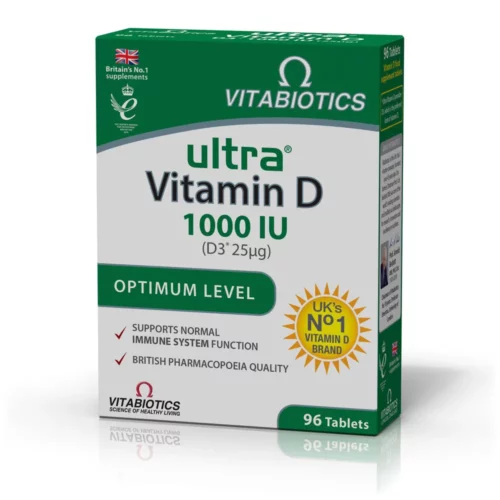 5021265243372 Vitabiotics ULTRA VITAMIN D3 TABLETS 1000 IU 96 Tabs 1