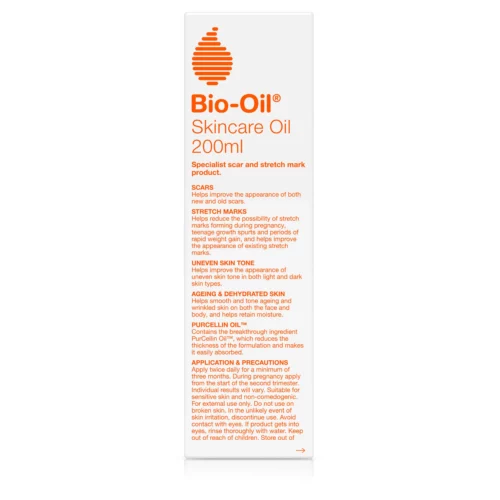 Bio Oil Skincare Oil 200ml για την περιποίησης και πρόληψη και ανάπλαση ενάντια σε ουλές, ραγάδες και ανομοιόμορφο χρωματικό τόνο.