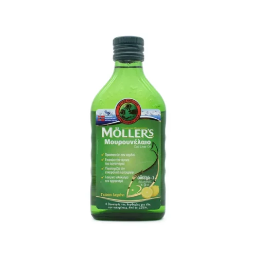 Möller’s Μουρουνέλαιο Lemon 250ml απο το online φαρμακείο για προστασία καρδιάς, εγκεφαλική λειτουργία και άμυνα του οργανισμού