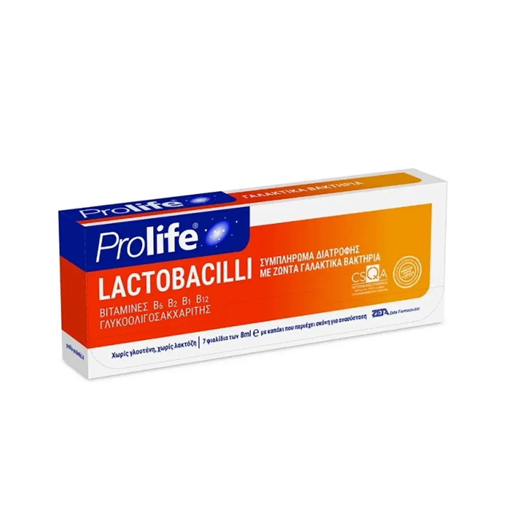 5213001490120 Prolife Lactobacilli με Προβιοτικά Πρεβιοτικά Βιταμίνες Β