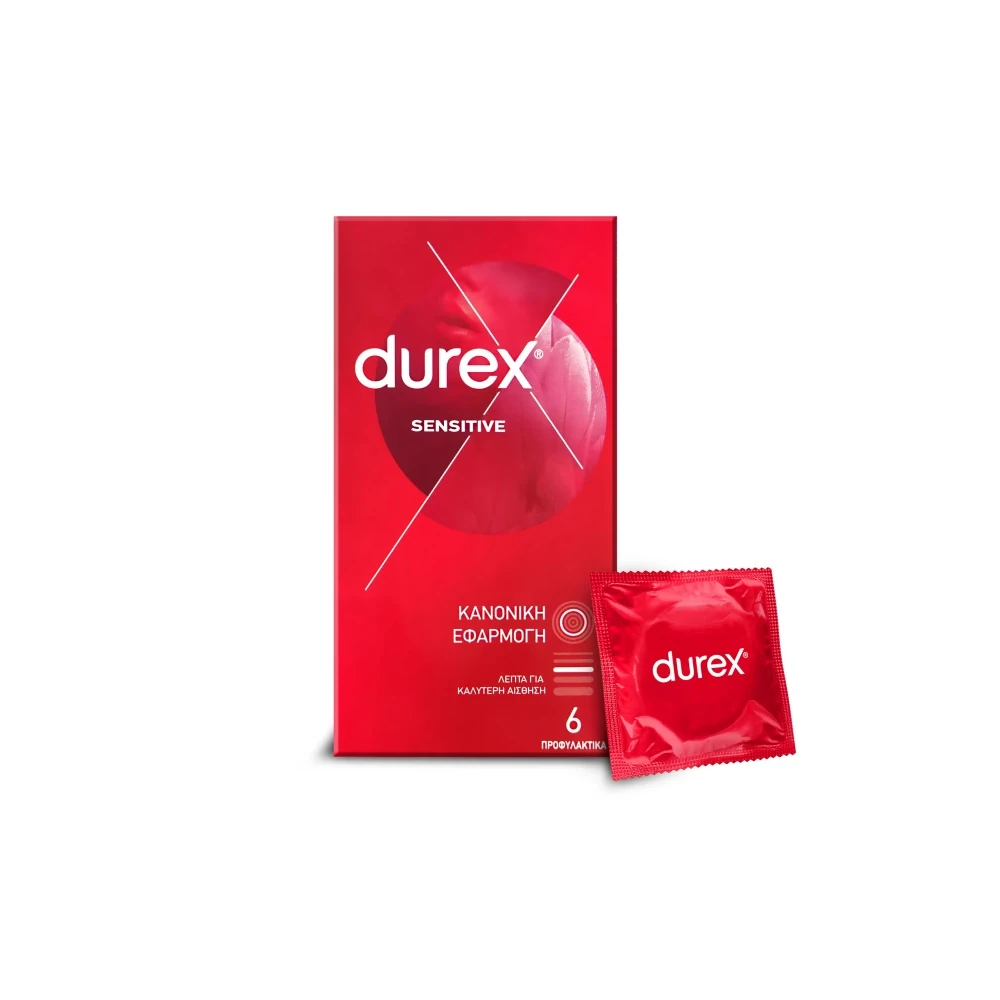 5052197025989 Durex Sensitive Λεπτά Προφυλακτικά με Κανονική Εφαρμογή 6τεμ