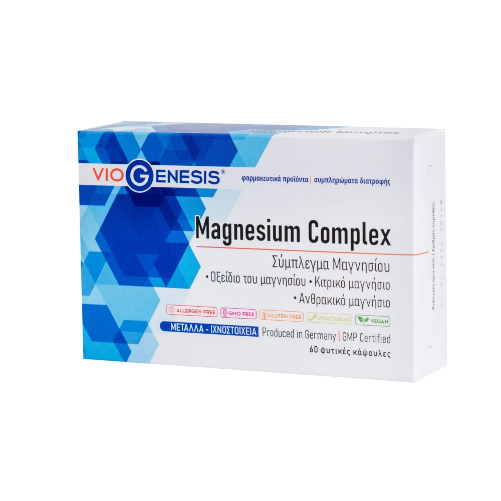 4260006588629 Viogenesis Magnesium Complex 60 Φυτικές Κάψουλες 1