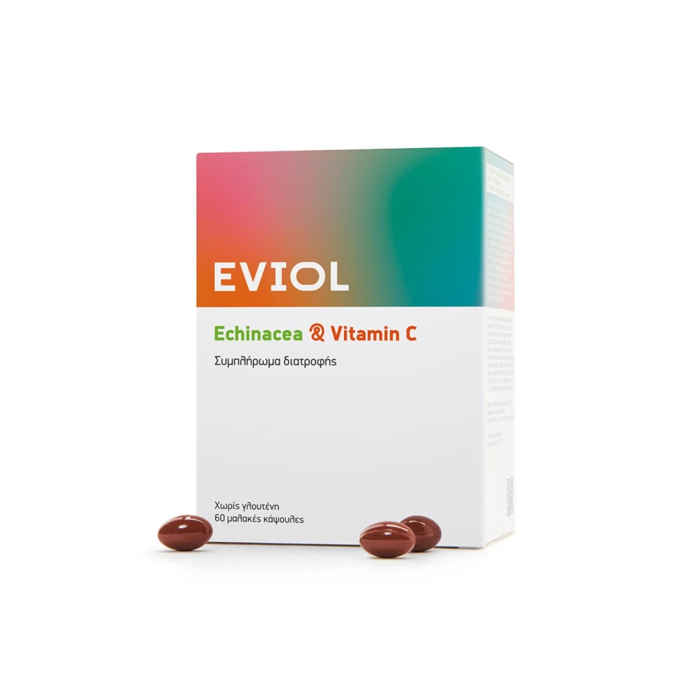 Eviol Συμπλήρωμα Διατροφής Echinacea & Vitamin C 30 Soft Caps