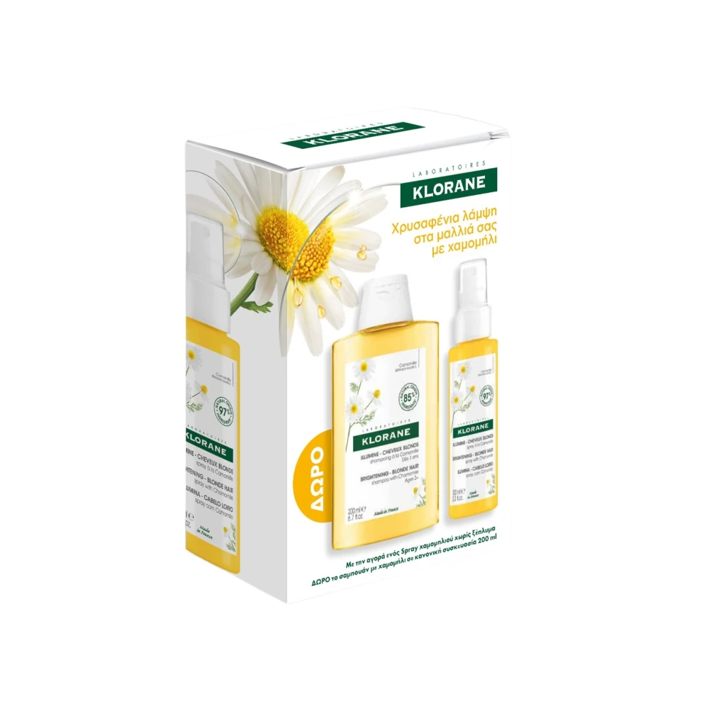 Klorane Promo Spray With Chamomile 100ml & ΔΩΡΟ Shampoo With Chamomile 200ml