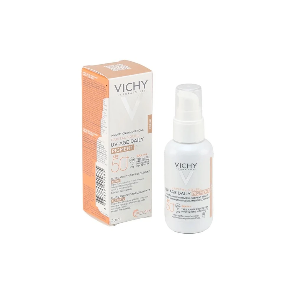 Vichy Capital Soleil Uv-Age Daily Pigment Medium - Αντηλιακό Προσώπου με Χρώμα Spf50+ 40ml