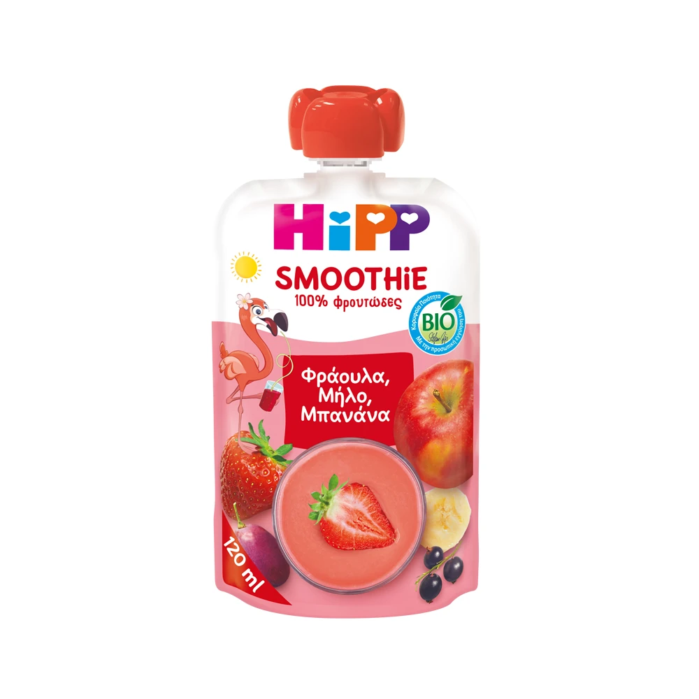 Hipp Smoothie Φράουλα-Μήλο-Μπανάνα "Από 1 Έτους" 120ml