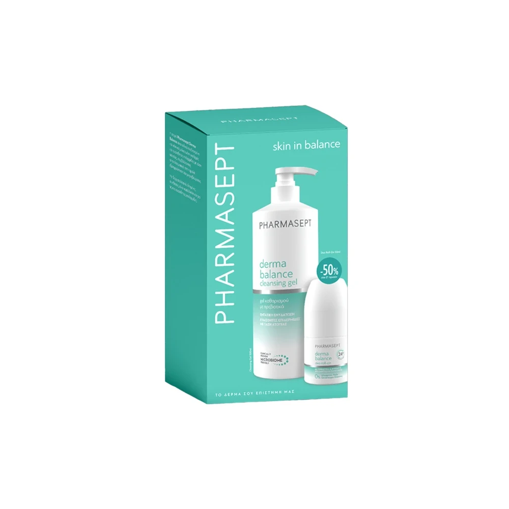 Pharmasept Promo Derma Balance Cleansing Gel 500ml & Deo Roll-On 50ml (-50% στο 2ο προϊόν)