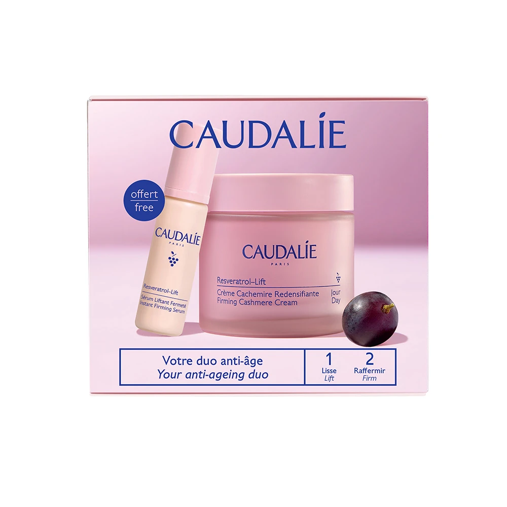 Caudalie Promo Resveratrol-Lift - Αντιρυτιδική Κρέμα Προσώπου Για Λείανση και Θρέψη 50ml & ΔΩΡΟ Instant Firming Serum - Αντιρυτιδικός Ορός Επανόρθωσης Για Λείανση 10ml