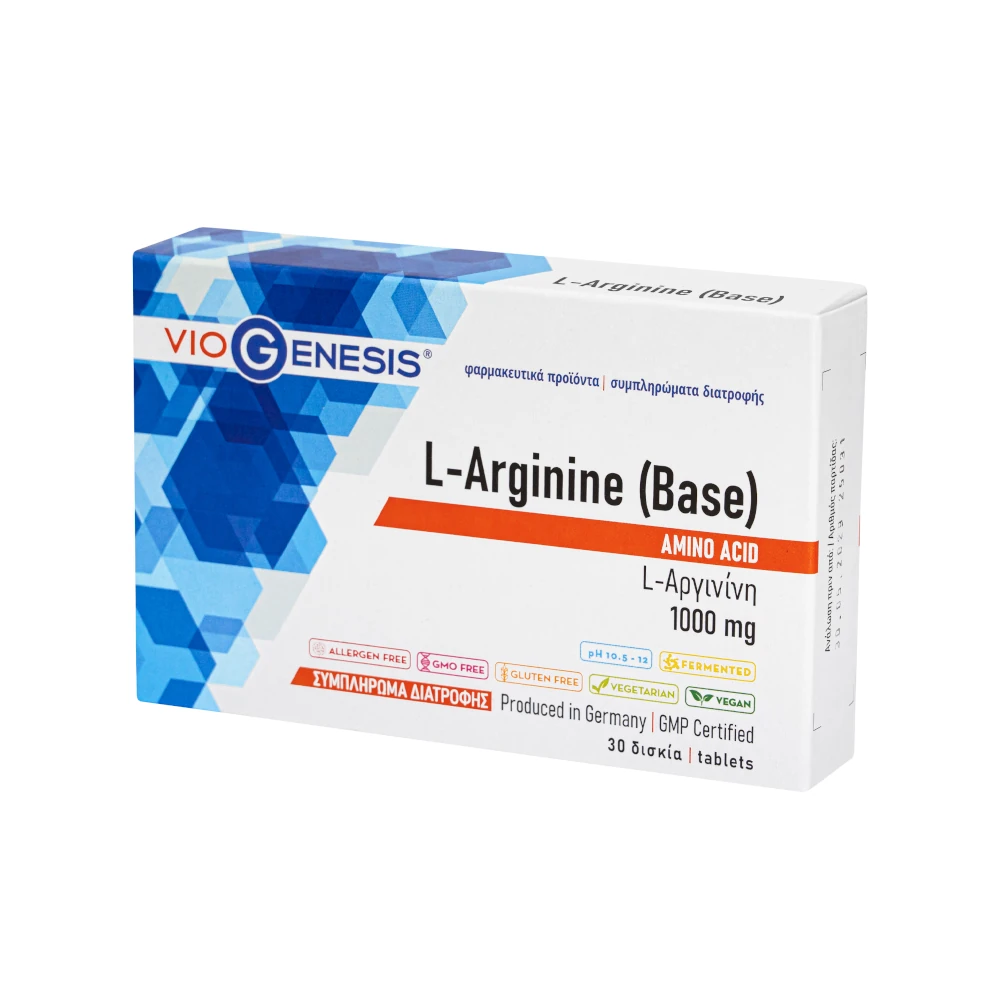 Viogenesis L-Arginine (Base) 1000mg 60 Tabs