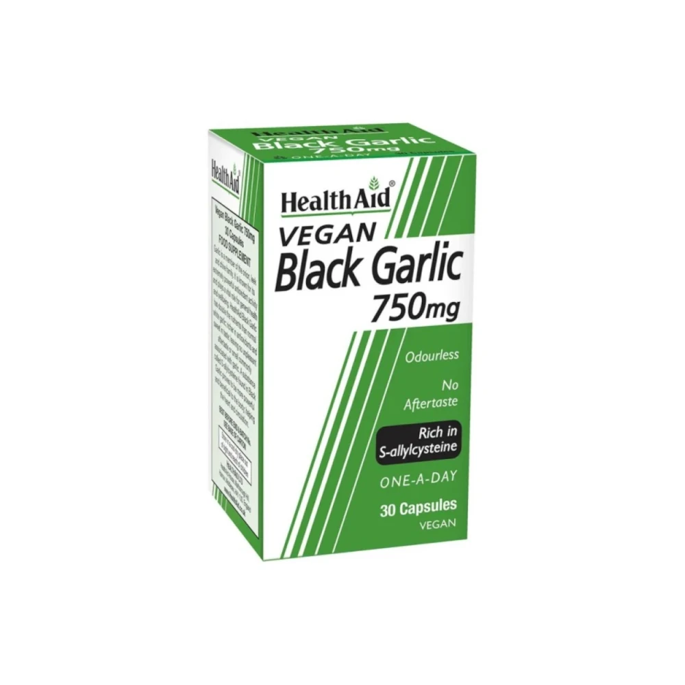 Health Aid Black Garlic 750mg 30Caps