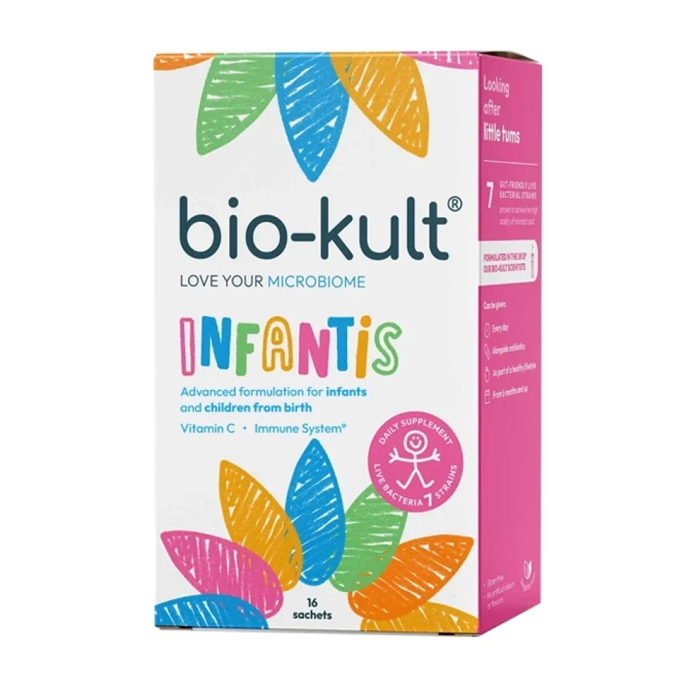 Bio Kult Infantis - Ζωντανά Φιλικά Βακτήρια για Την Εύρυθμη Λειτουργία του Πεπτικού και Ανοσοποιητικού Συστήματος Των Παιδιών 16 Φακελίσκοι (16x1g)