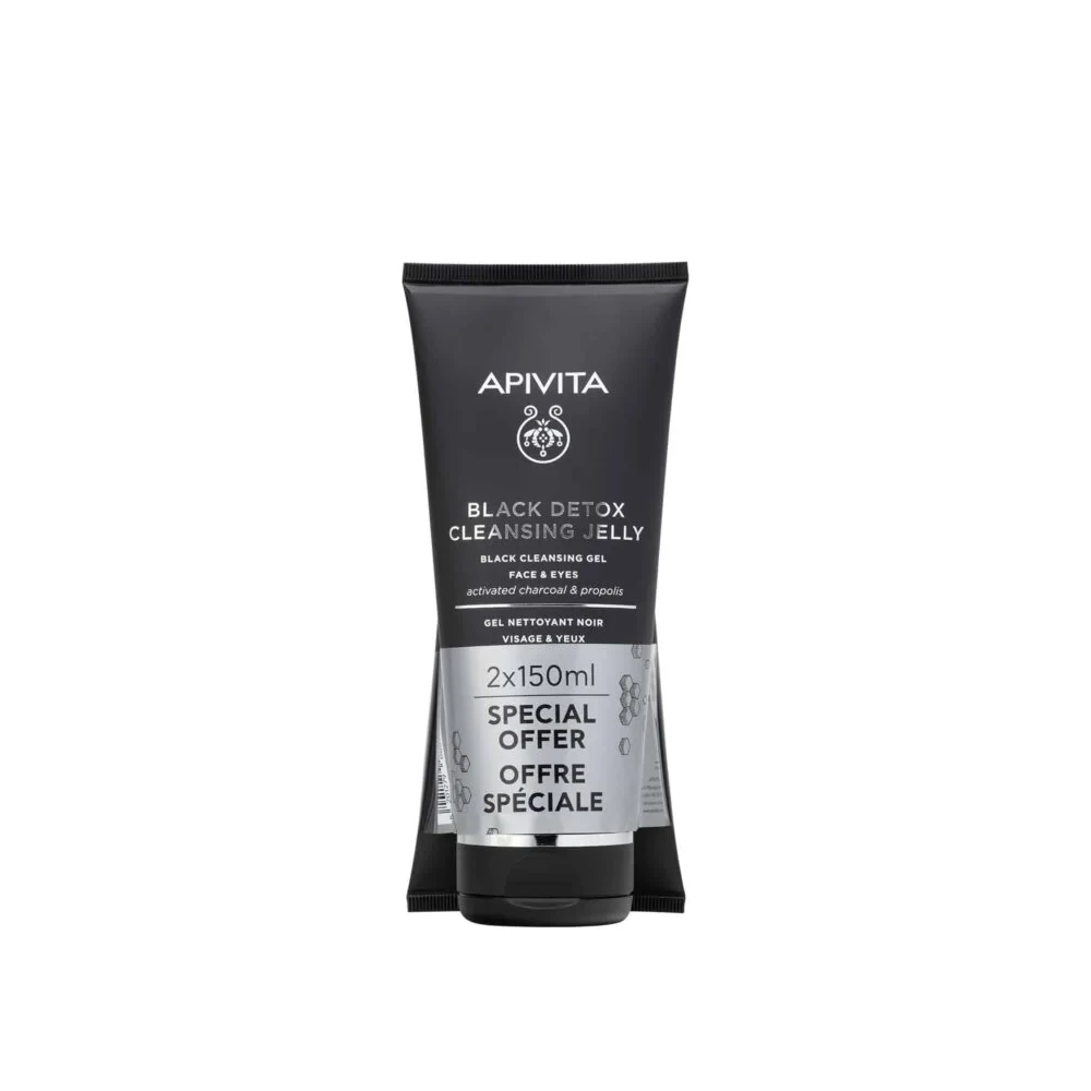 Apivita Promo Μαύρο Gel καθαρισμού Πρόσωπο & Μάτια 2x150ml