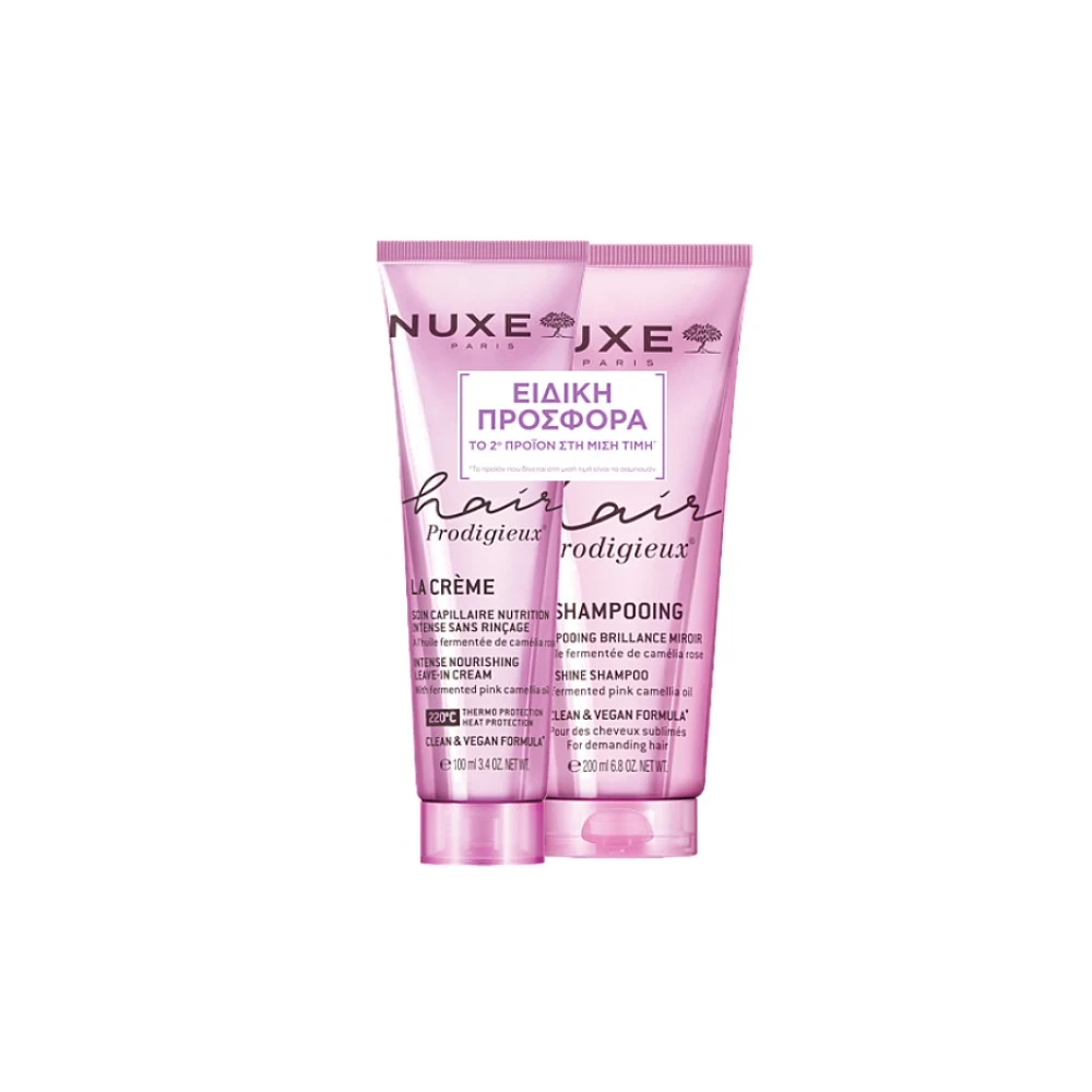 Nuxe Promo Hair Prodigieux - Σαμπουάν Λάμψης 200ml & Leave In Κρέμα για Αναδόμηση και Θρέψη 100ml ΕΙΔΙΚΗ ΠΡΟΣΦΟΡΑ (-50% στο 2ο προϊόν)
