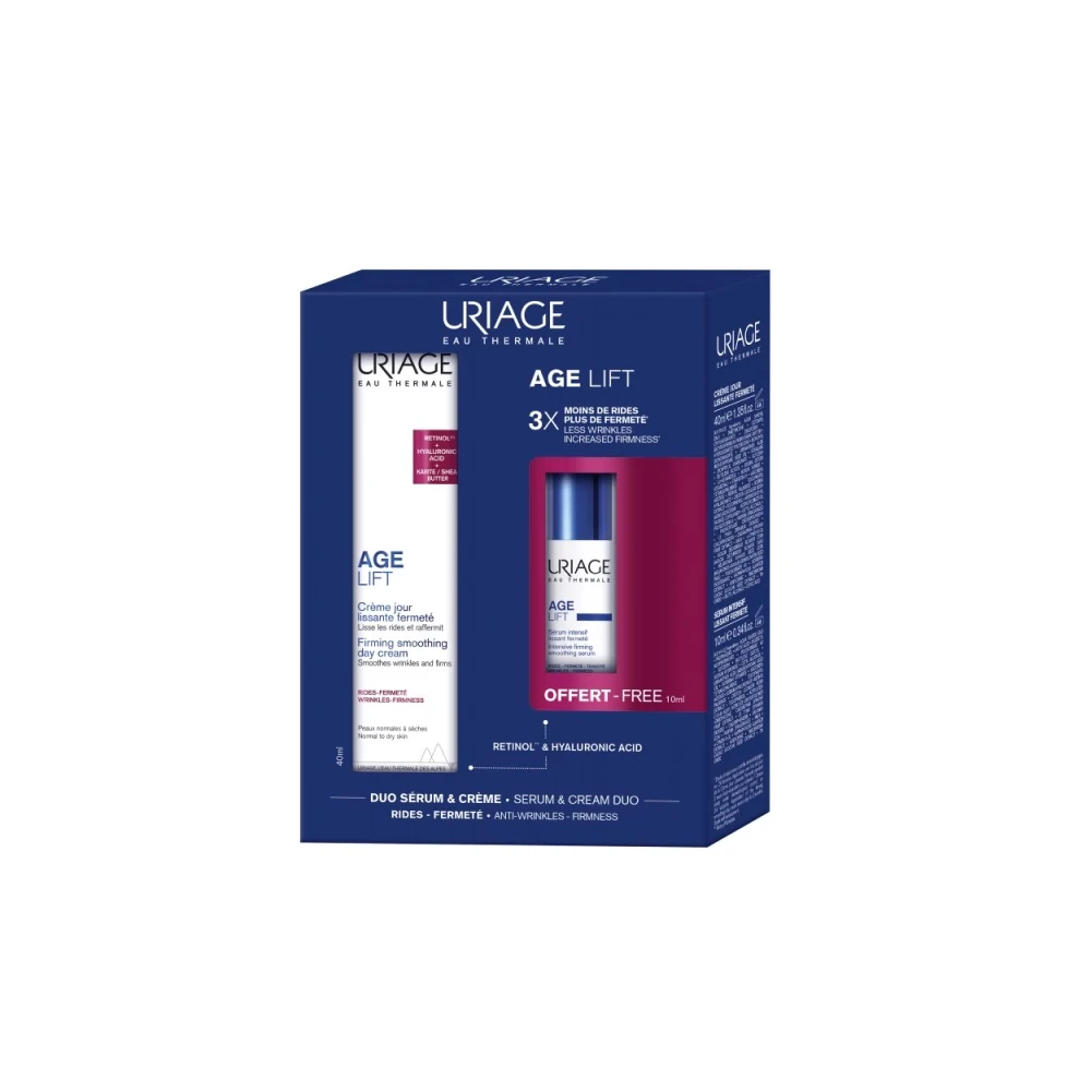 Uriage Promo Age Lift Firming Smoothing Day Cream 40ml & Δώρο Age Lift Intensive Firming Smoothing Serum 10ml