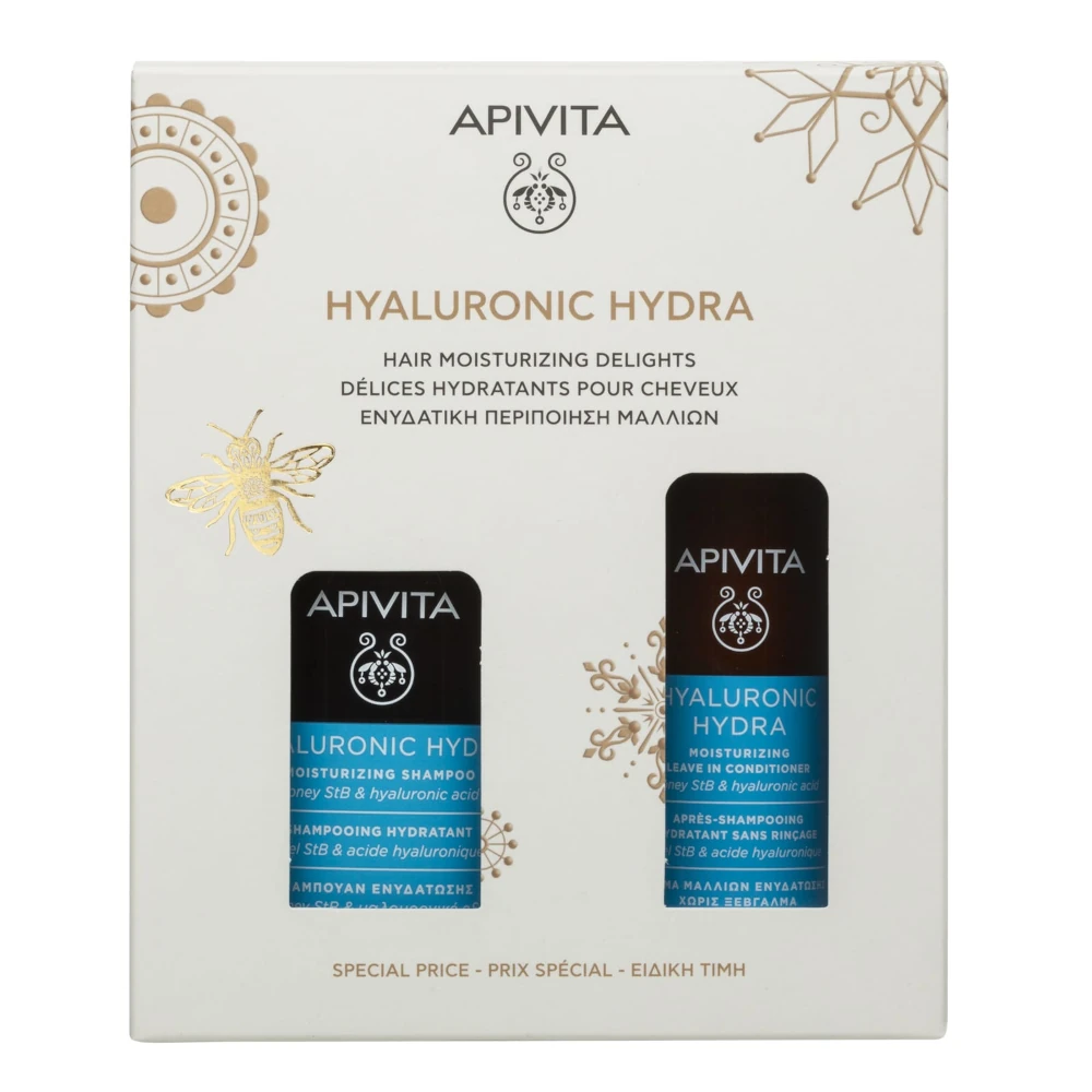 Apivita Promo Hyaluronic Hydra Σαμπουάν ενυδάτωσης 250ml & Κρέμα Μαλλιών Ενυδάτωσης Χωρίς Ξέβγαλμα 100ml
